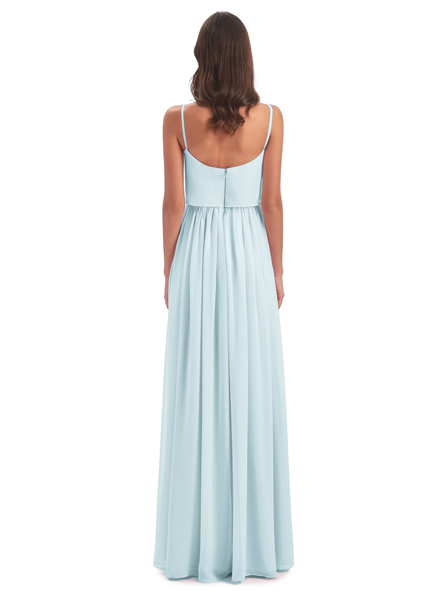 Riley A-line Spaghetti Straps Chiffon Bridesmaid Dresses