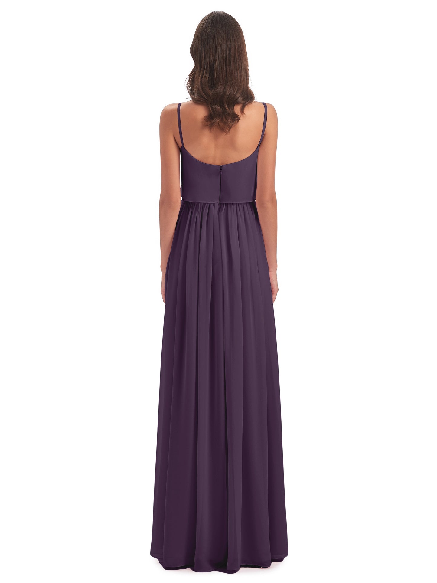Riley A-line Spaghetti Straps Chiffon Bridesmaid Dresses