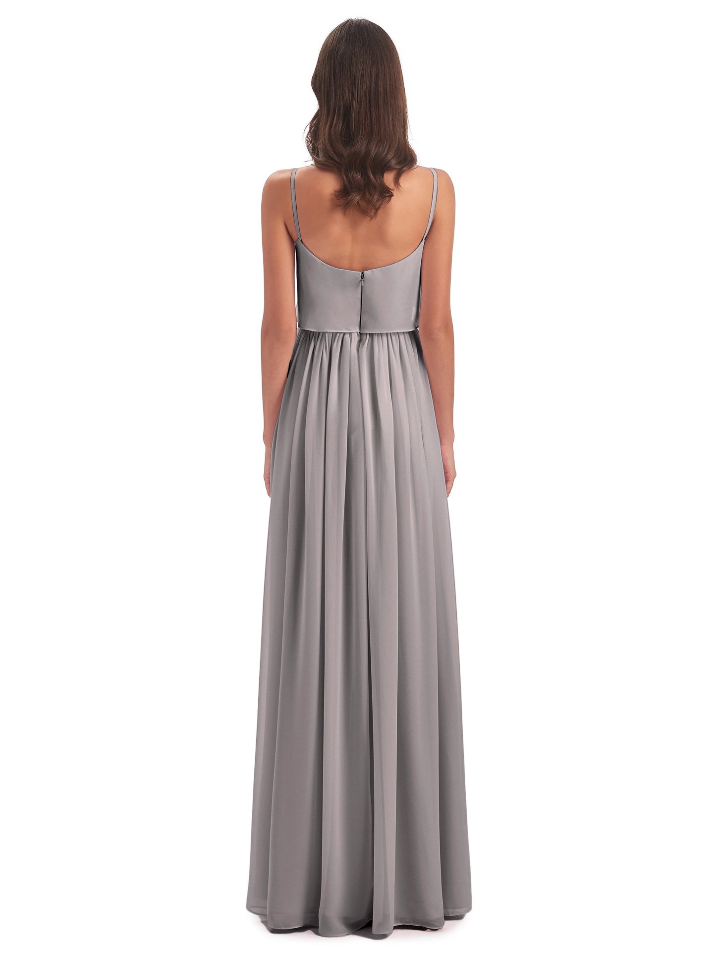 Riley A-line Spaghetti Straps Chiffon Bridesmaid Dresses