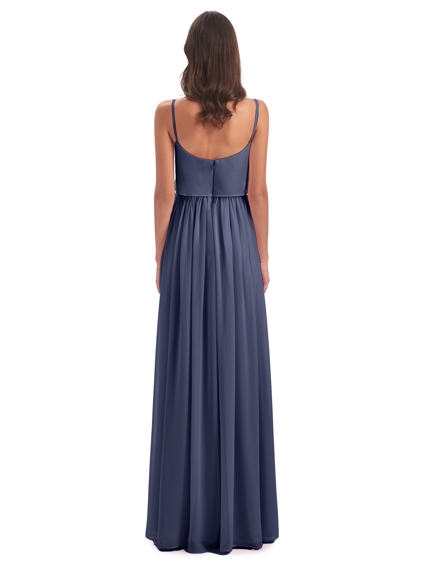Riley A-line Spaghetti Straps Chiffon Bridesmaid Dresses