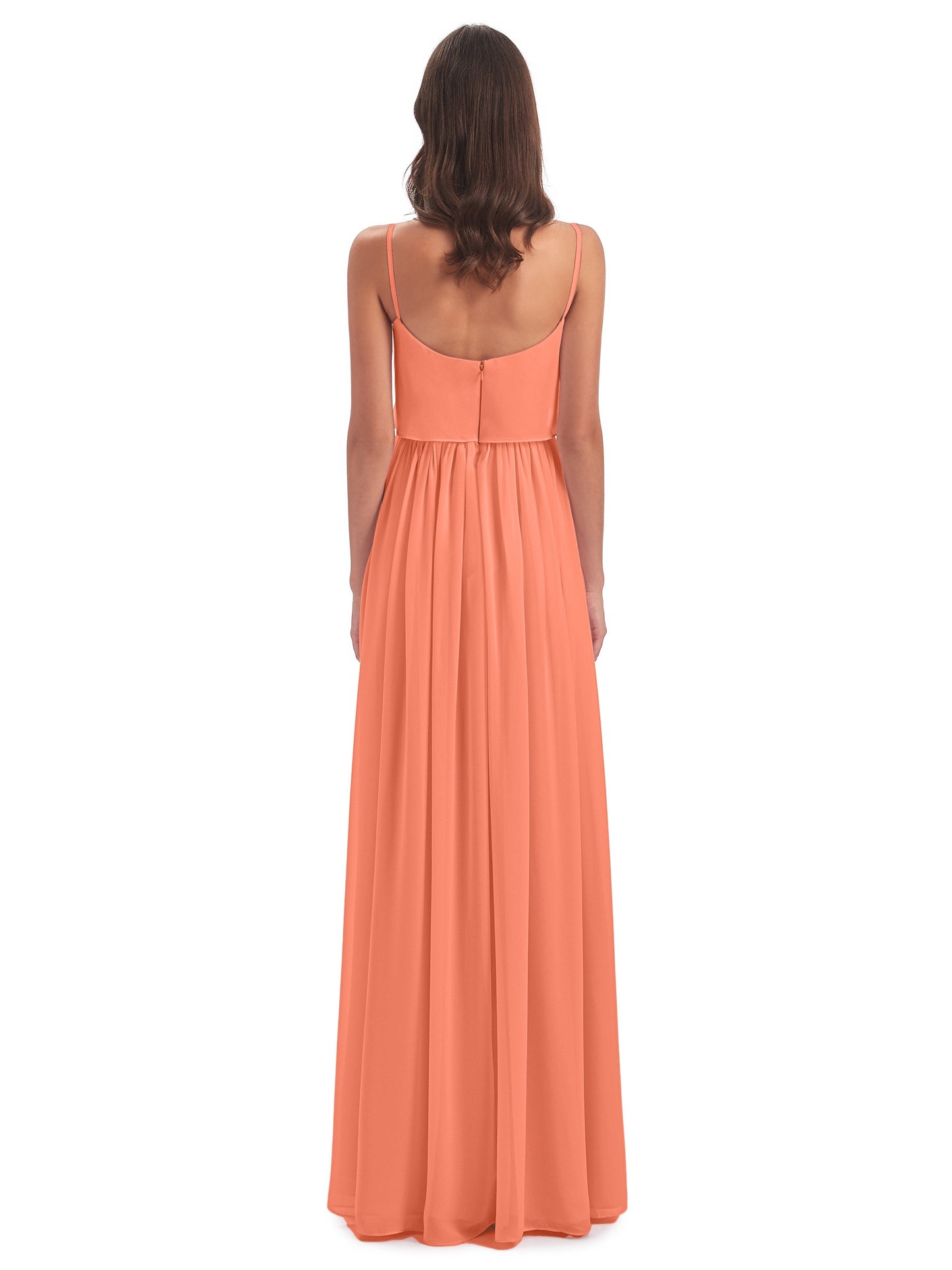 Riley A-line Spaghetti Straps Chiffon Bridesmaid Dresses