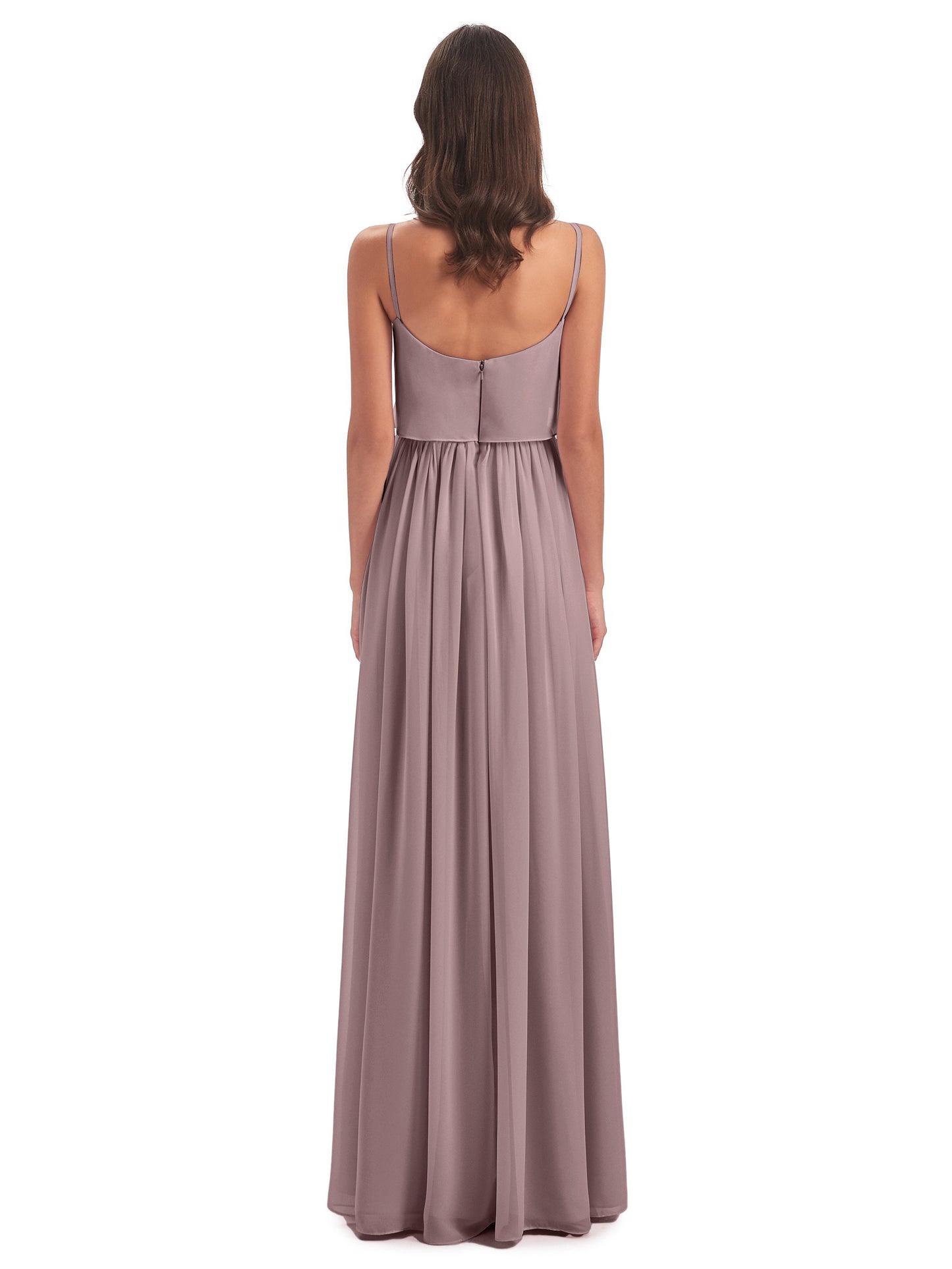 Riley A-line Spaghetti Straps Chiffon Bridesmaid Dresses
