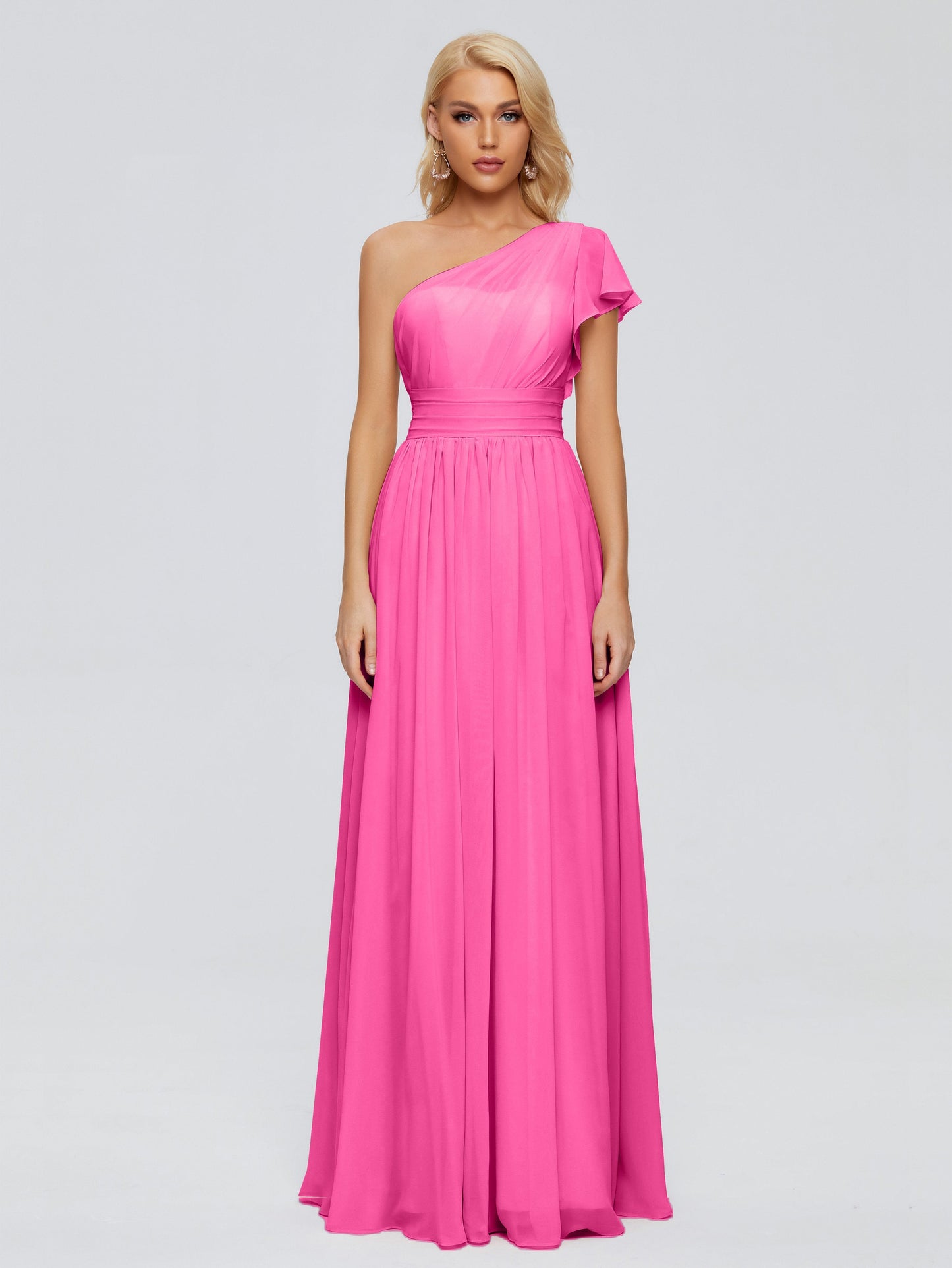 Rylee One Shoulder Chiffon Bridesmaid Dresses