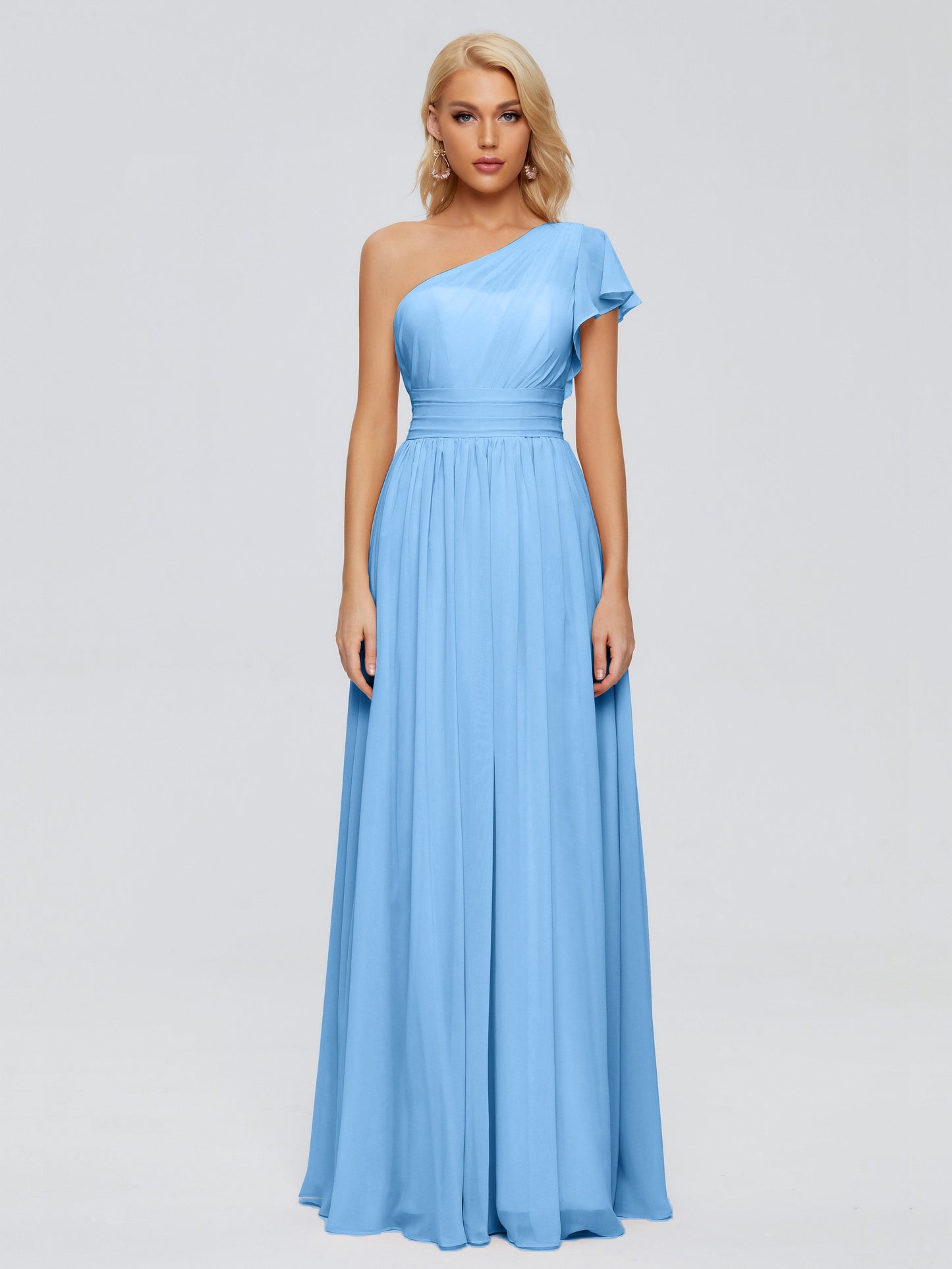 Rylee One Shoulder Chiffon Bridesmaid Dresses