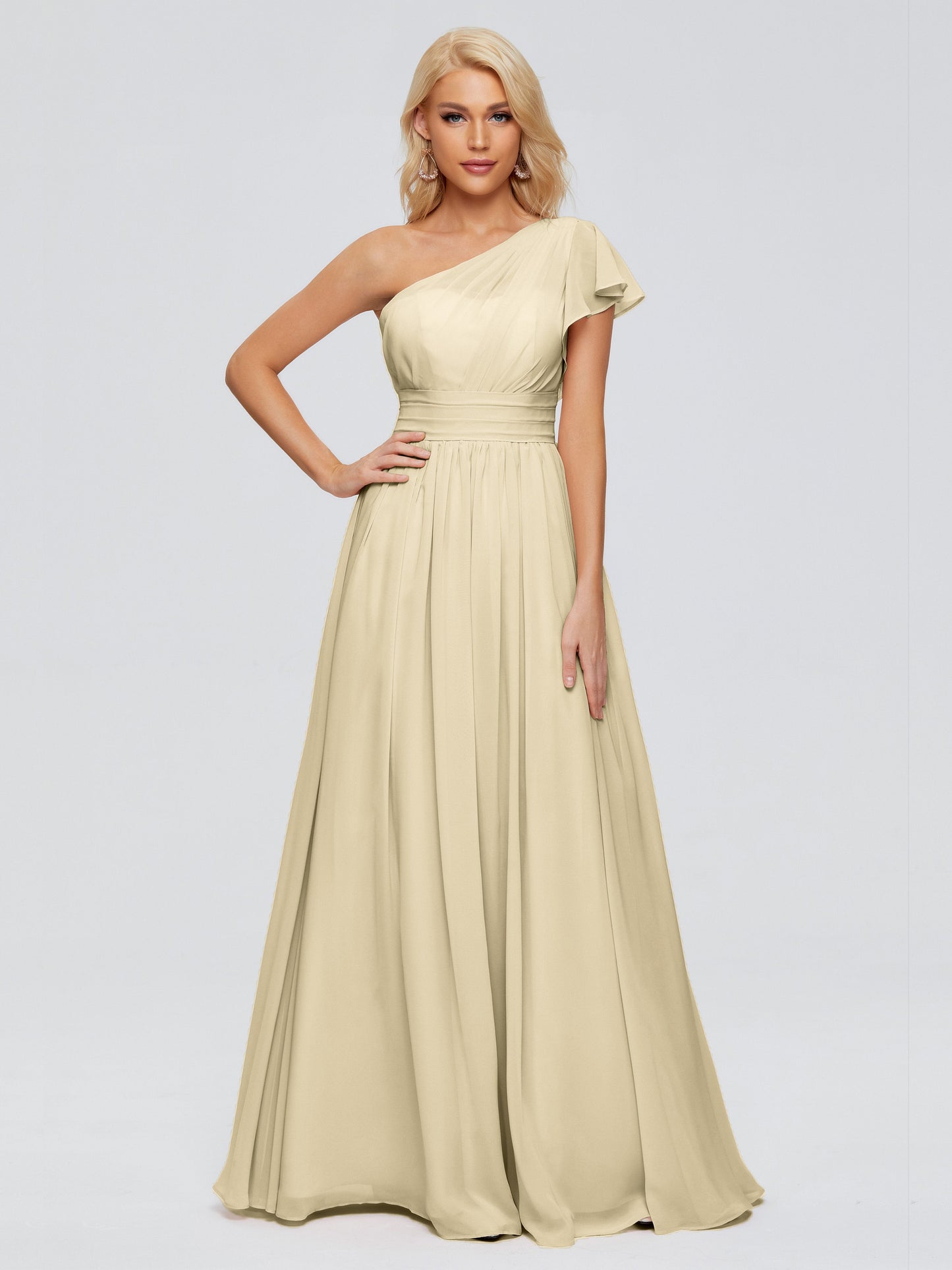 Rylee One Shoulder Chiffon Bridesmaid Dresses