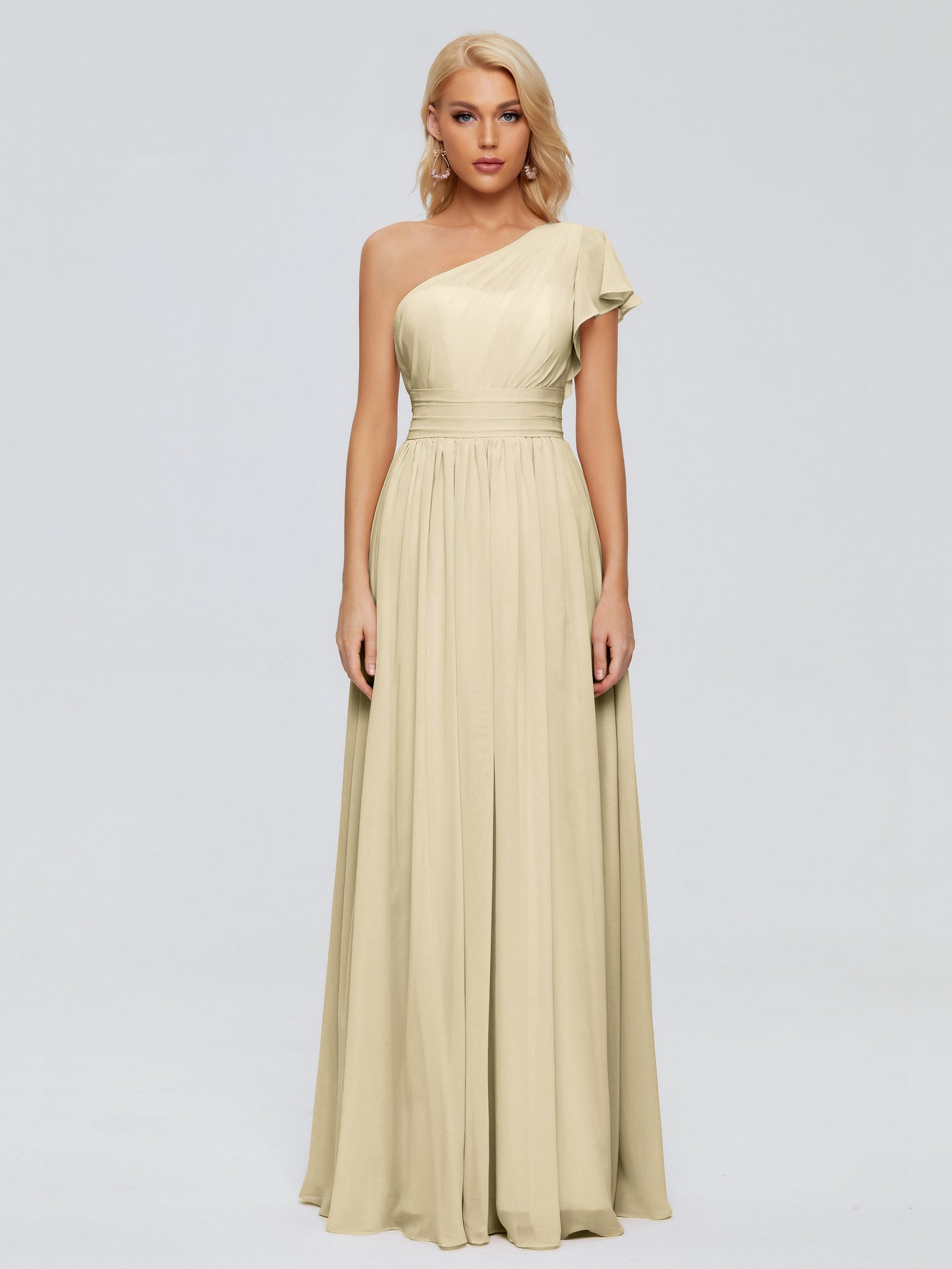 Rylee One Shoulder Chiffon Bridesmaid Dresses