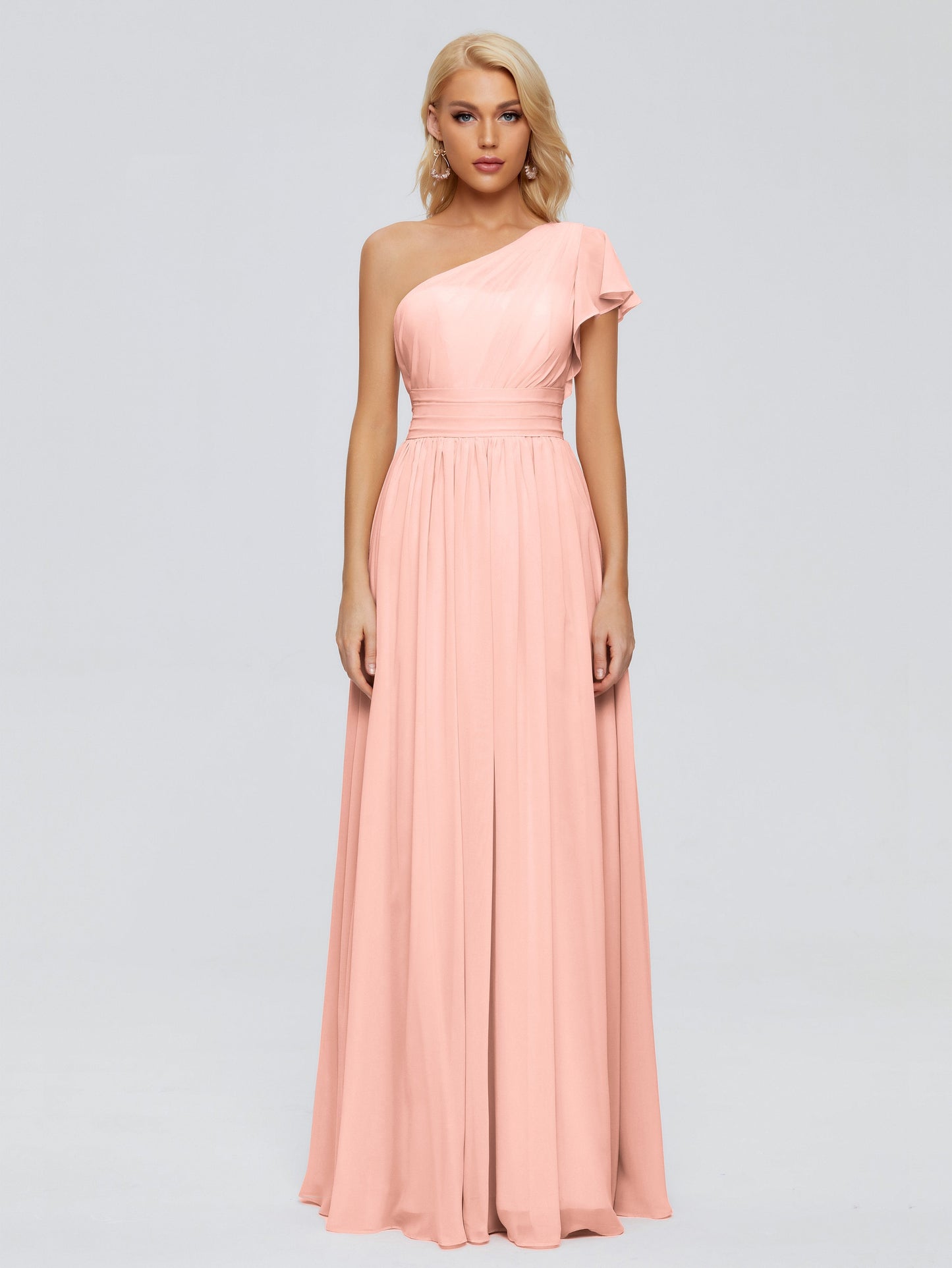 Rylee One Shoulder Chiffon Bridesmaid Dresses
