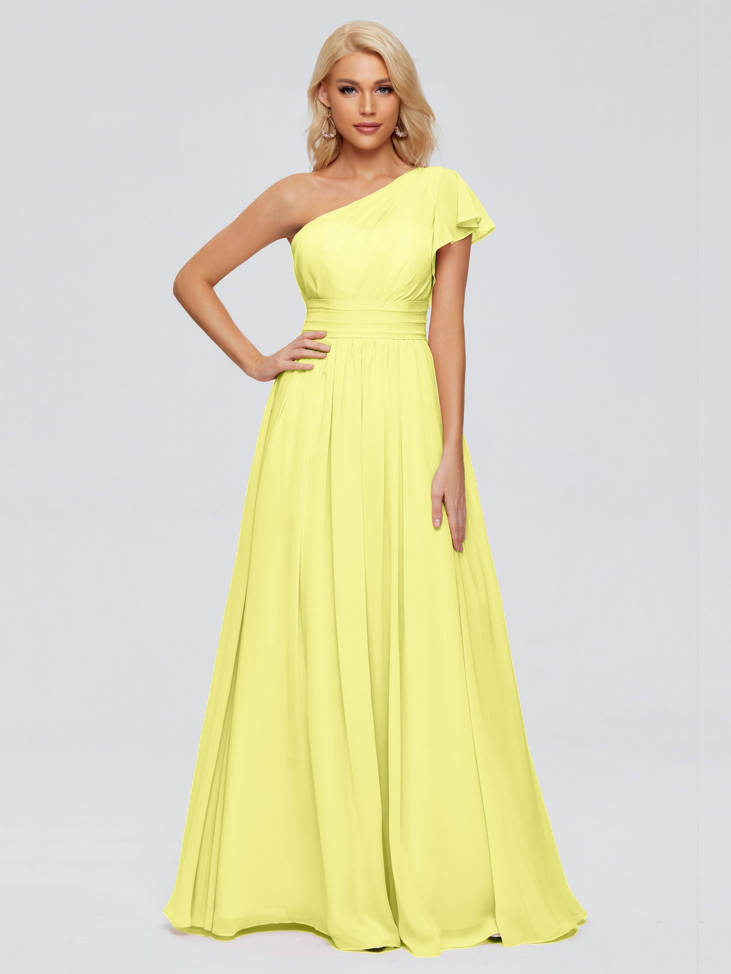 Rylee One Shoulder Chiffon Bridesmaid Dresses