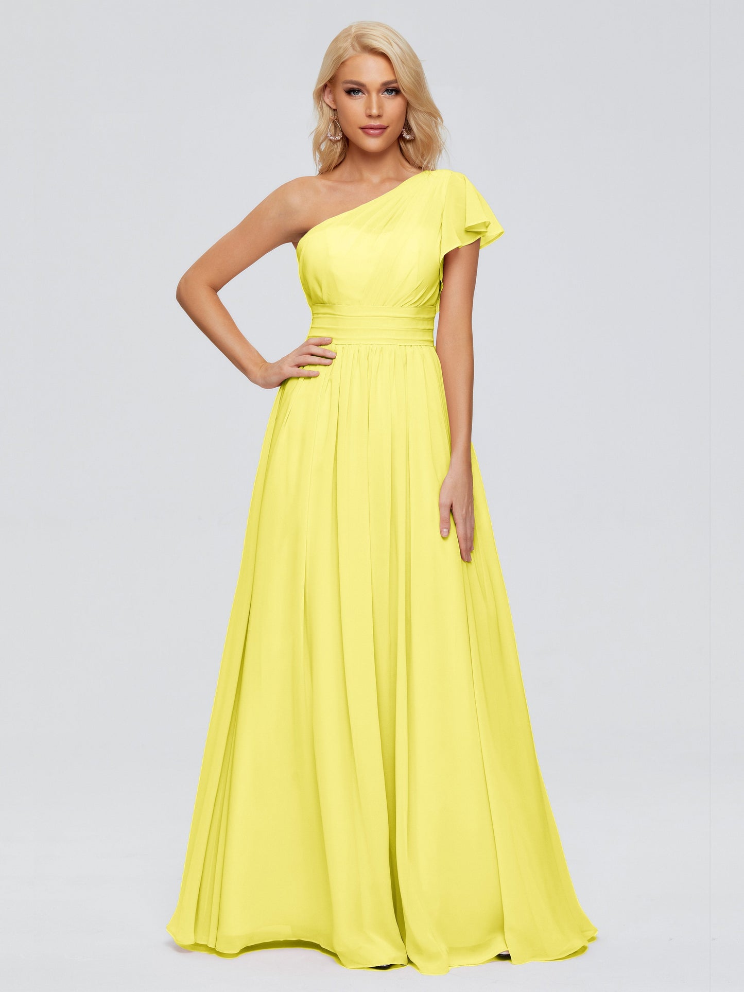 Rylee One Shoulder Chiffon Bridesmaid Dresses