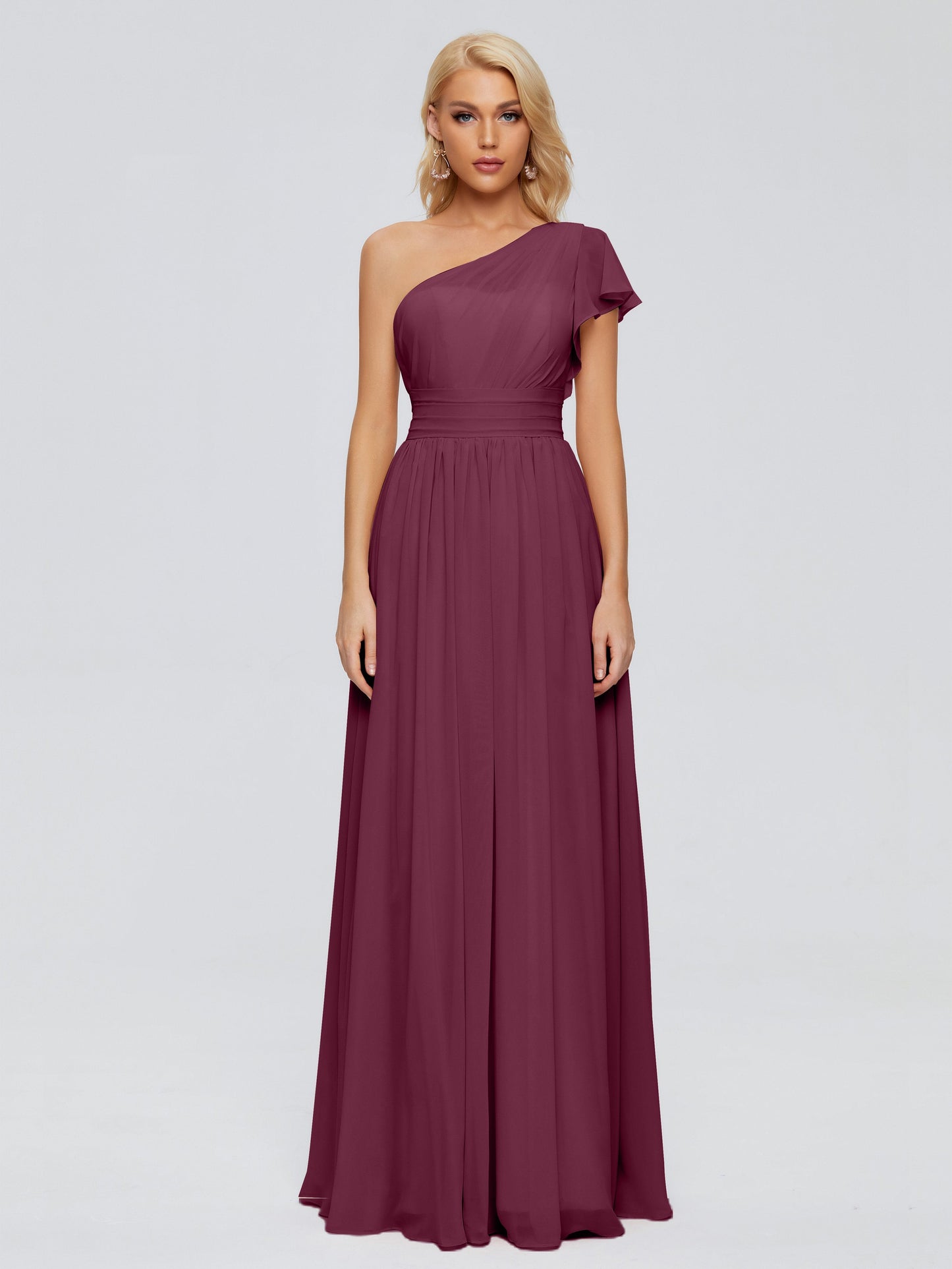 Rylee One Shoulder Chiffon Bridesmaid Dresses