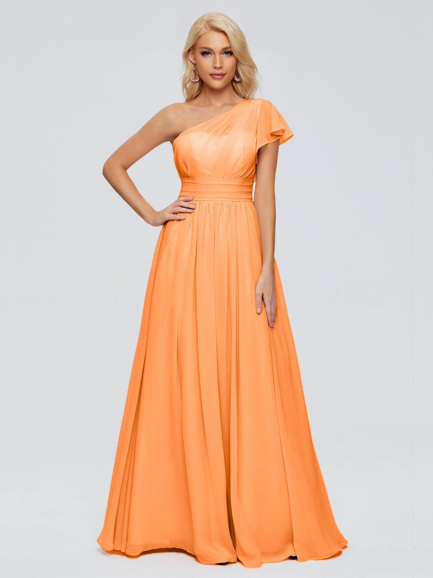 Rylee One Shoulder Chiffon Bridesmaid Dresses
