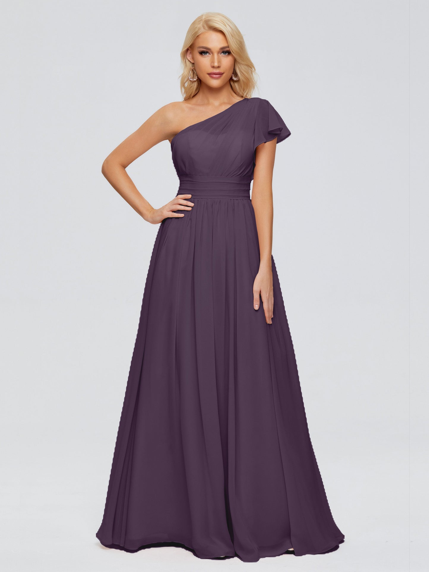 Rylee One Shoulder Chiffon Bridesmaid Dresses