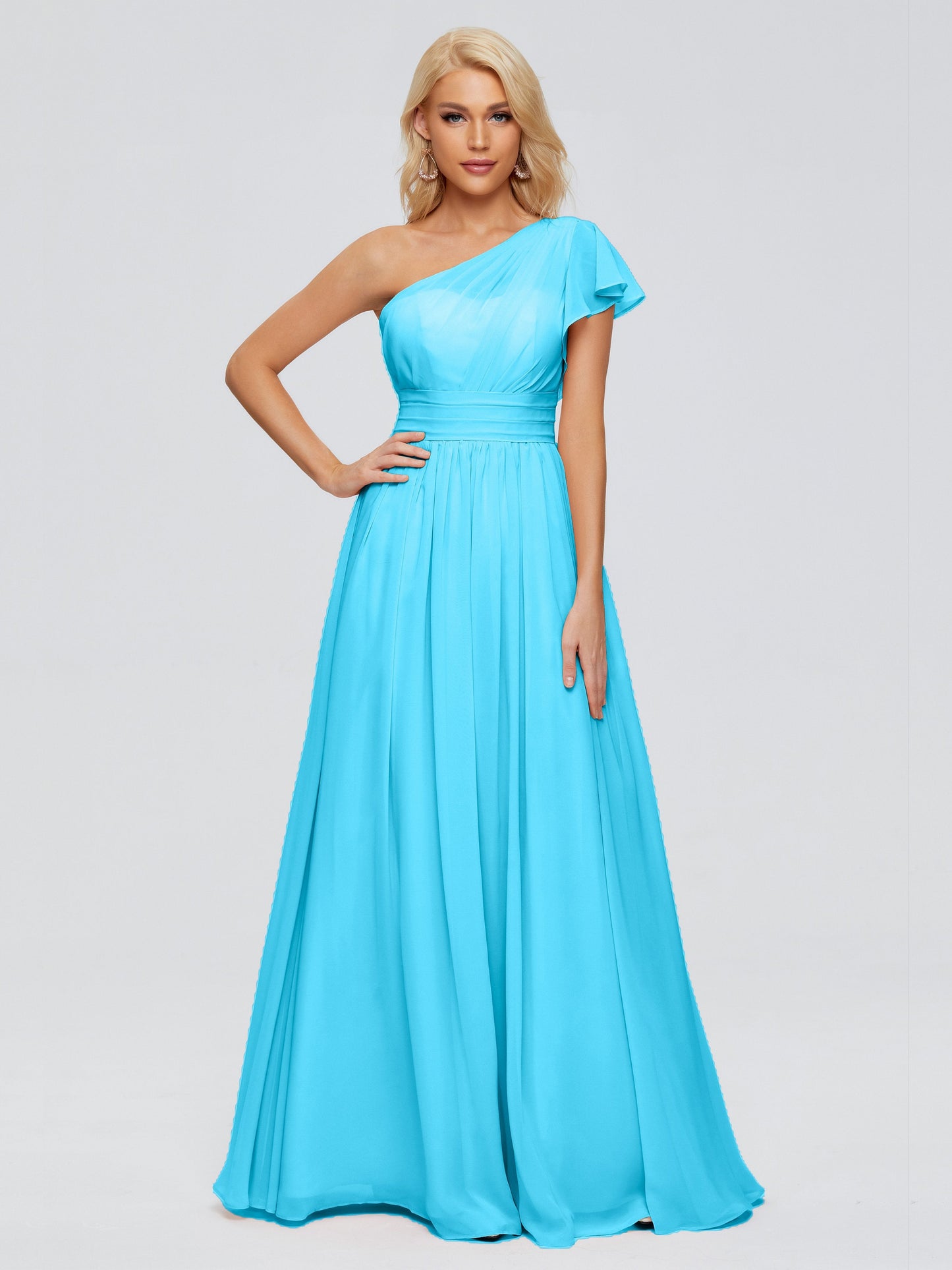 Rylee One Shoulder Chiffon Bridesmaid Dresses