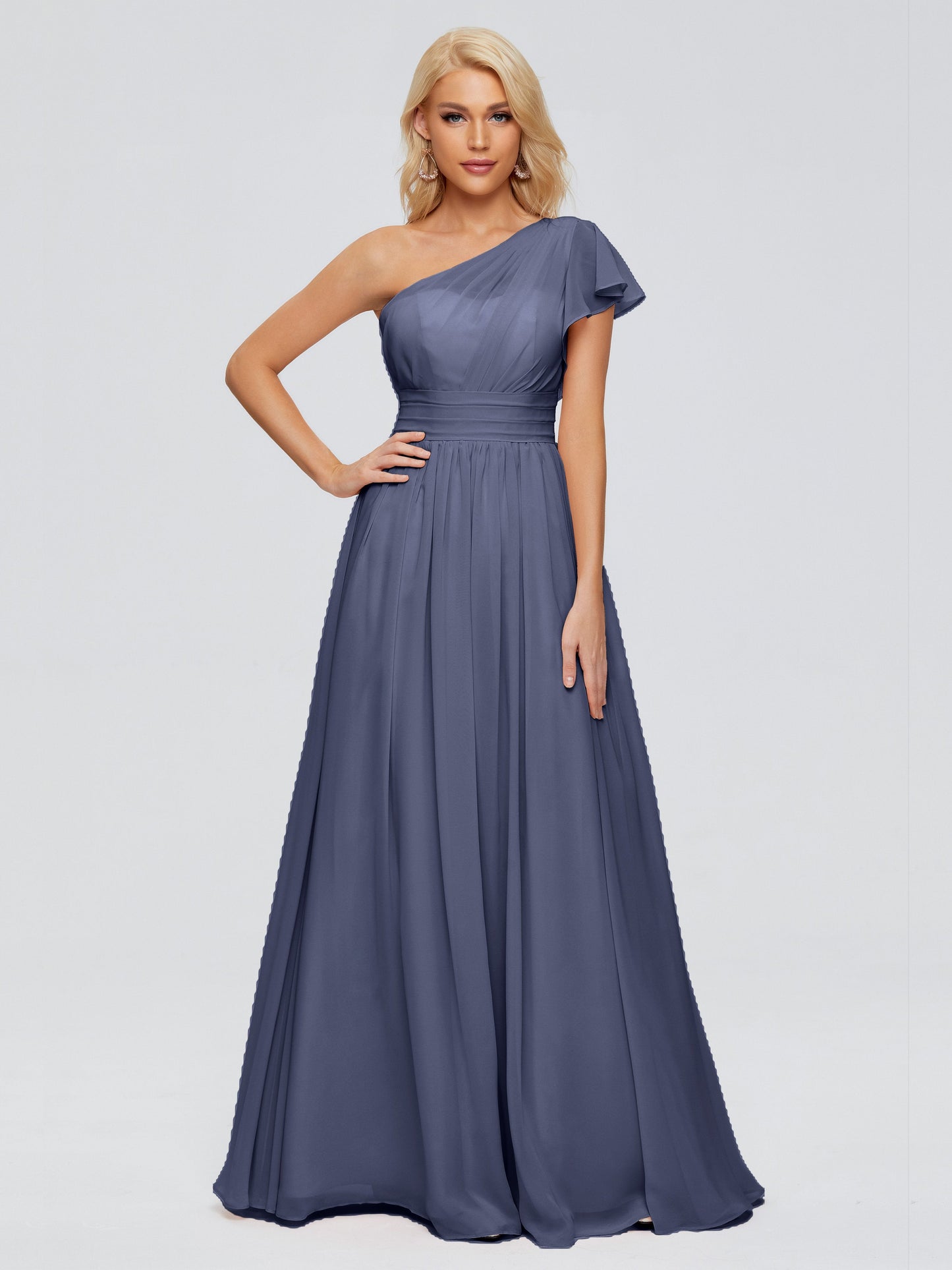 Rylee One Shoulder Chiffon Bridesmaid Dresses