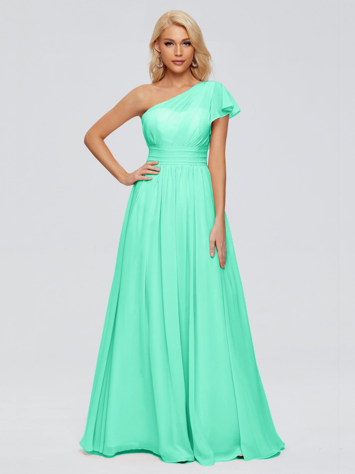 Rylee One Shoulder Chiffon Bridesmaid Dresses