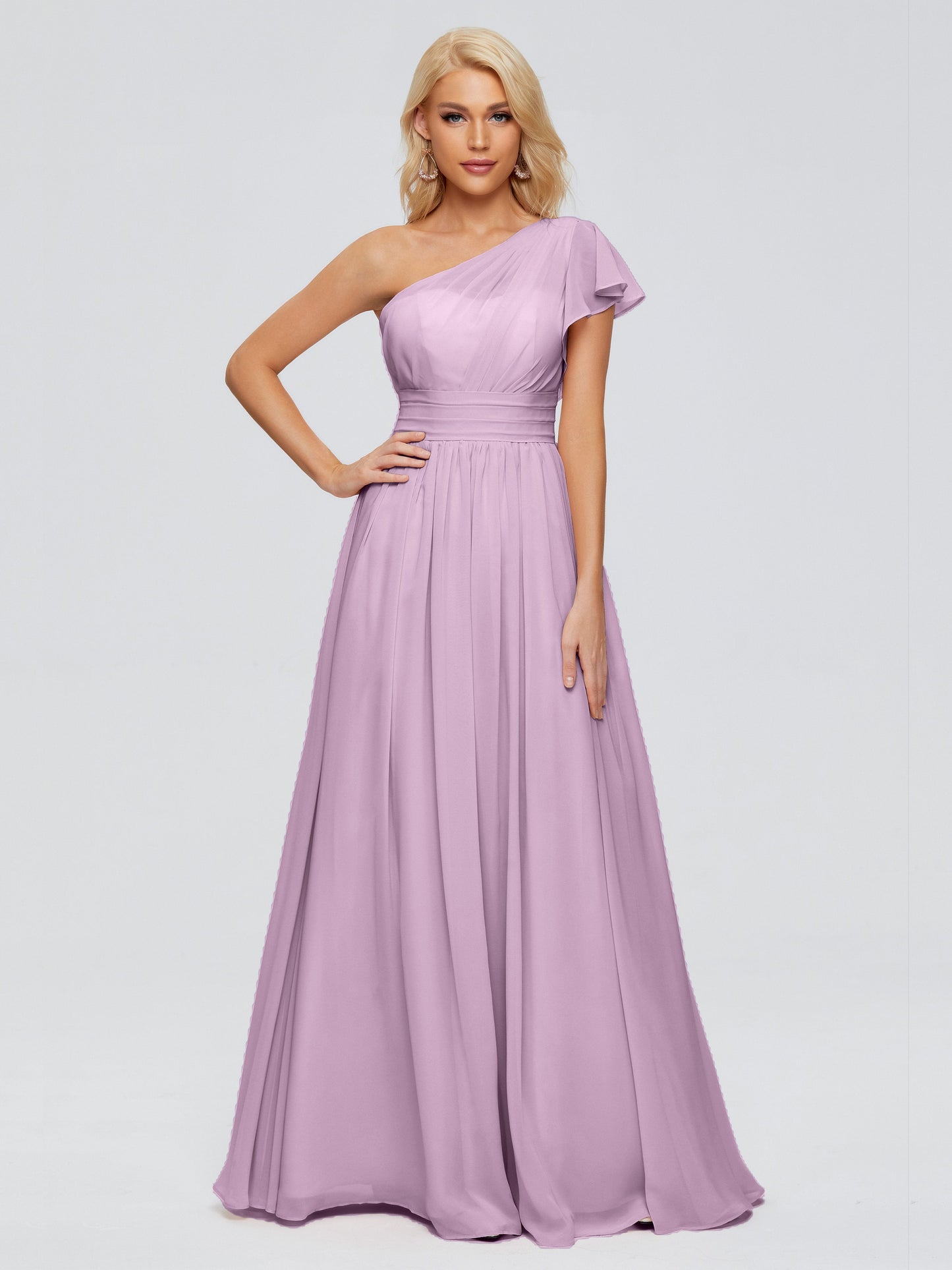 Rylee One Shoulder Chiffon Bridesmaid Dresses