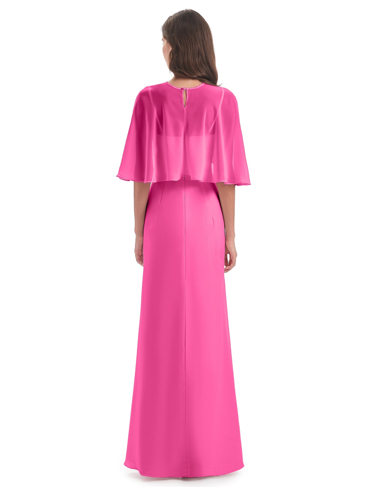 Tara Trumpet Spaghetti Straps Chiffon Long Bridesmaid Dresses