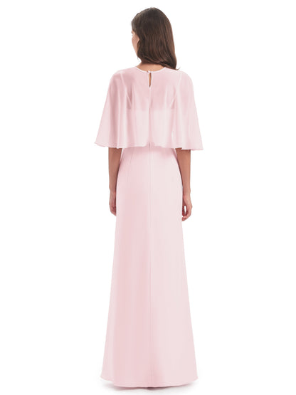 Tara Trumpet Spaghetti Straps Chiffon Long Bridesmaid Dresses