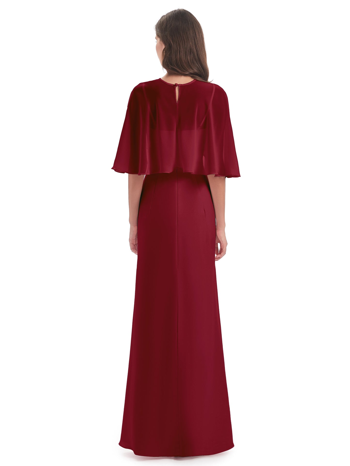 Tara Trumpet Spaghetti Straps Chiffon Long Bridesmaid Dresses