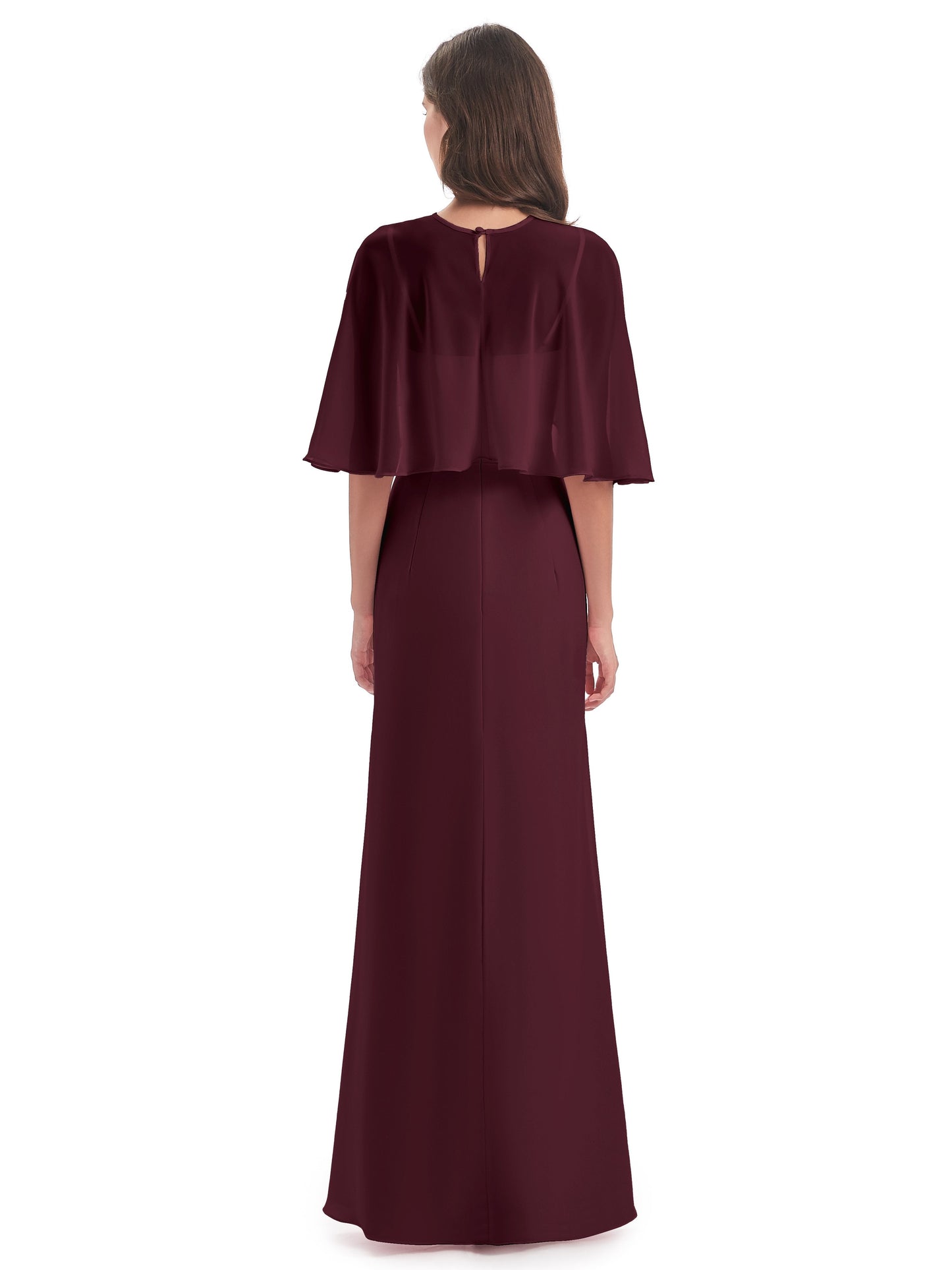 Tara Trumpet Spaghetti Straps Chiffon Long Bridesmaid Dresses
