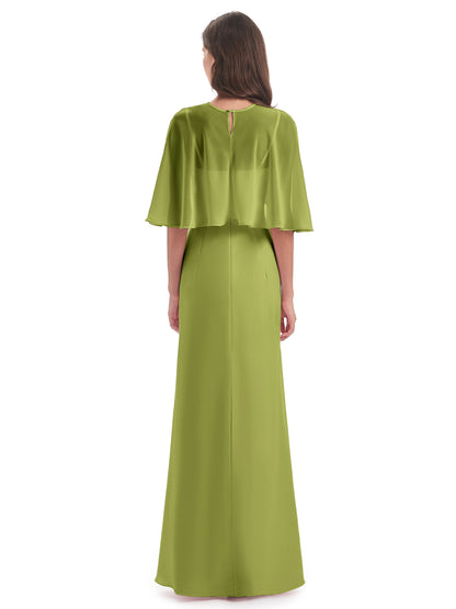 Tara Trumpet Spaghetti Straps Chiffon Long Bridesmaid Dresses