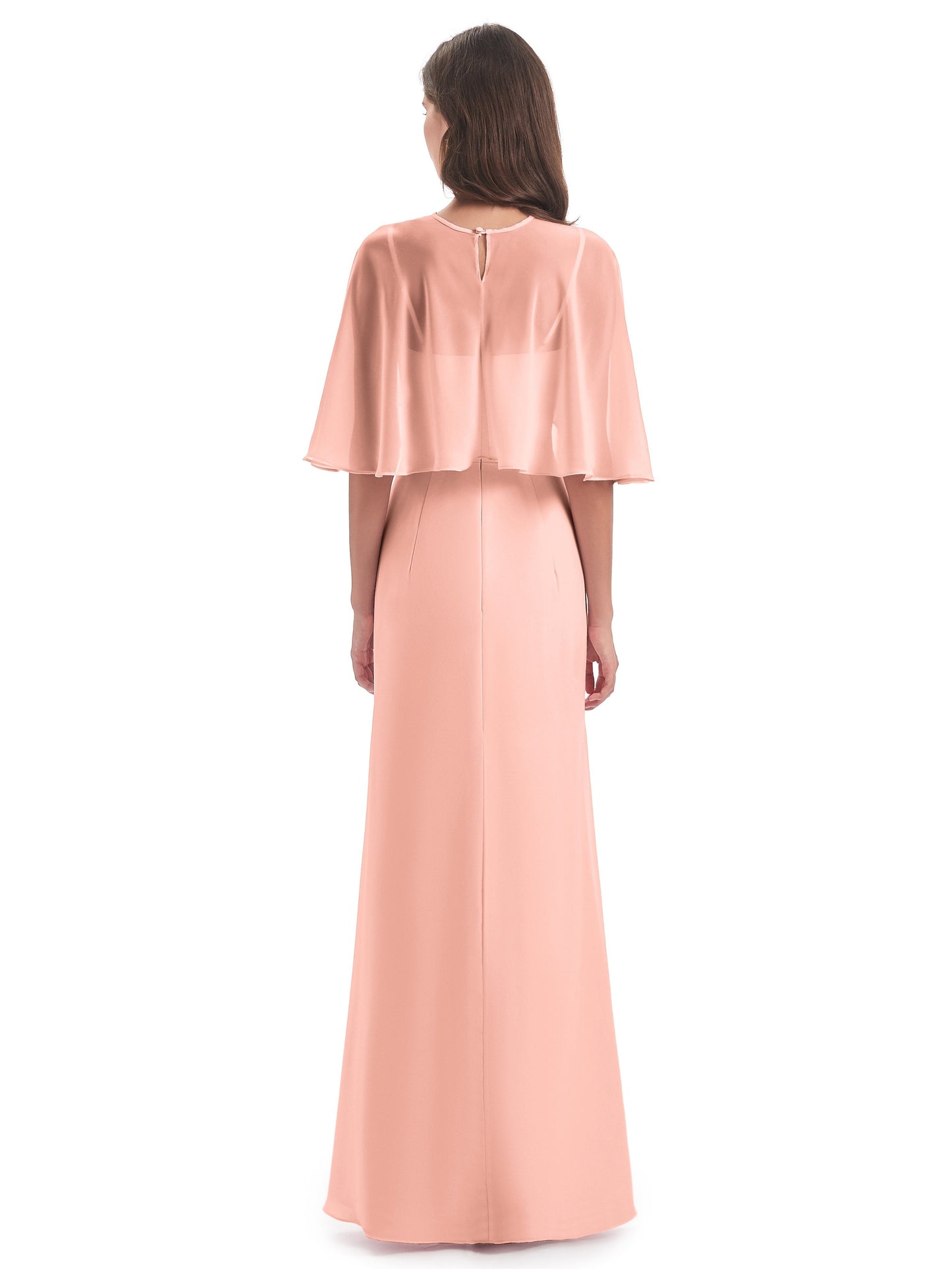 Tara Trumpet Spaghetti Straps Chiffon Long Bridesmaid Dresses