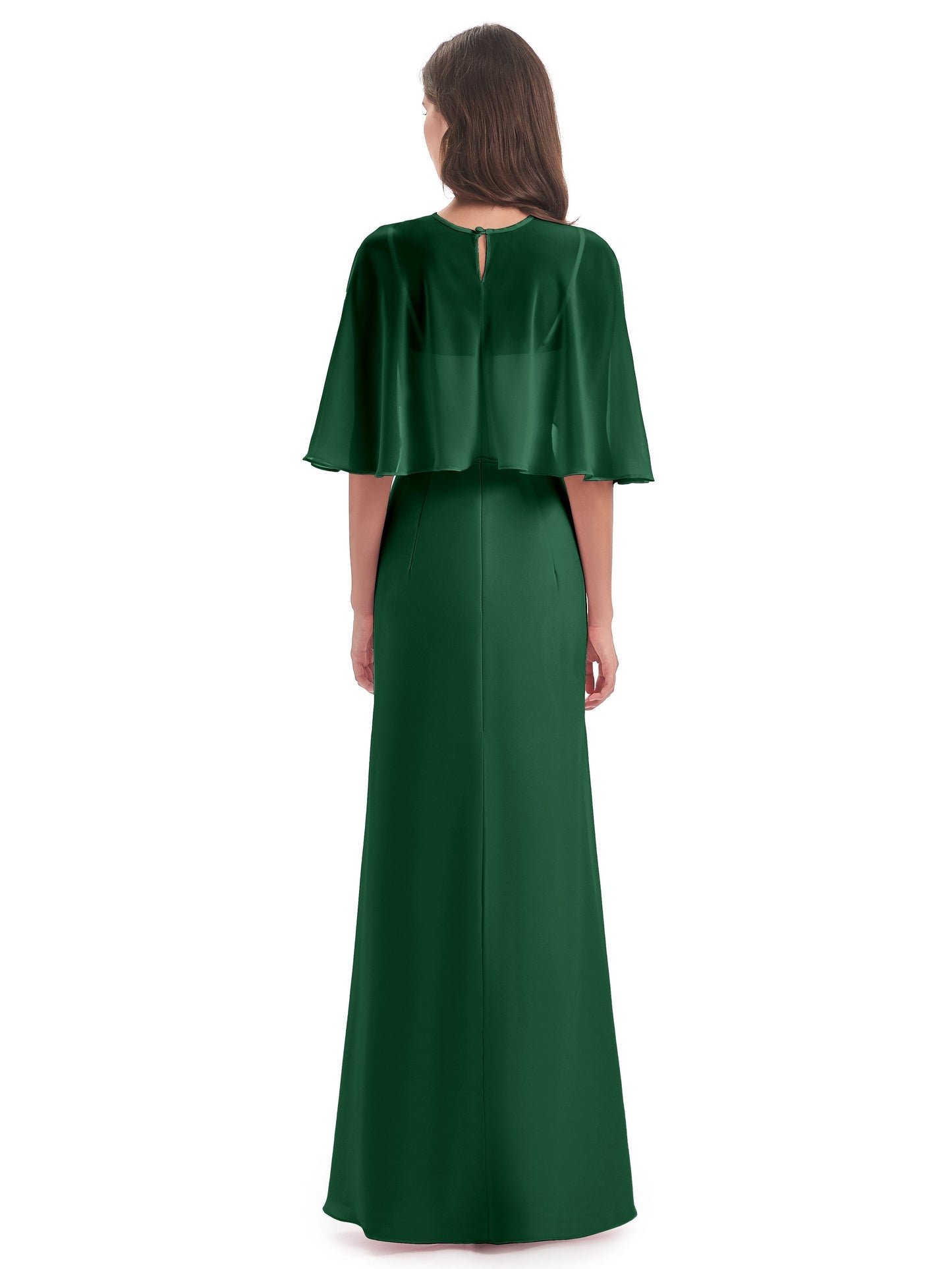 Tara Trumpet Spaghetti Straps Chiffon Long Bridesmaid Dresses