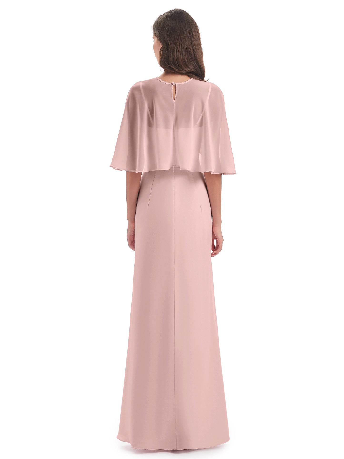 Tara Trumpet Spaghetti Straps Chiffon Long Bridesmaid Dresses