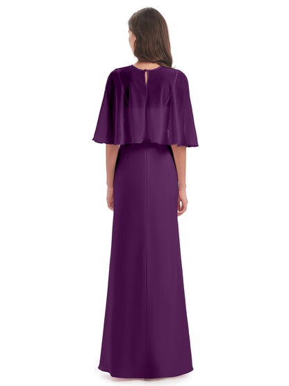 Tara Trumpet Spaghetti Straps Chiffon Long Bridesmaid Dresses