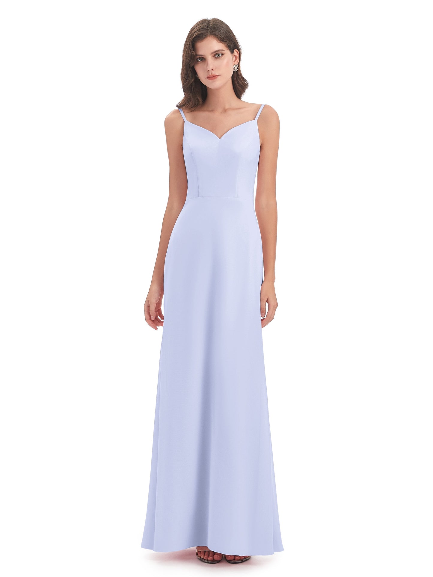 Tara Trumpet Spaghetti Straps Chiffon Long Bridesmaid Dresses