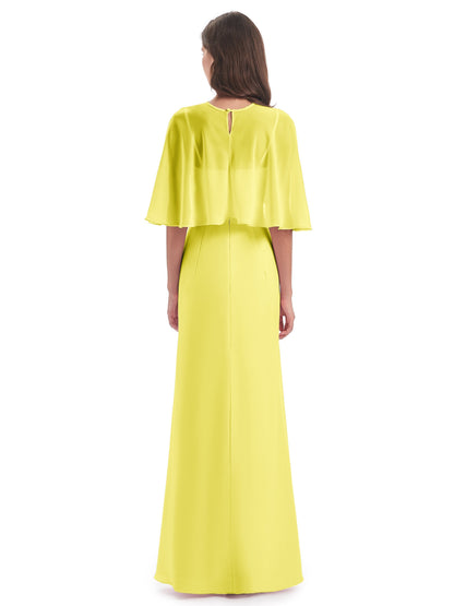 Tara Trumpet Spaghetti Straps Chiffon Long Bridesmaid Dresses