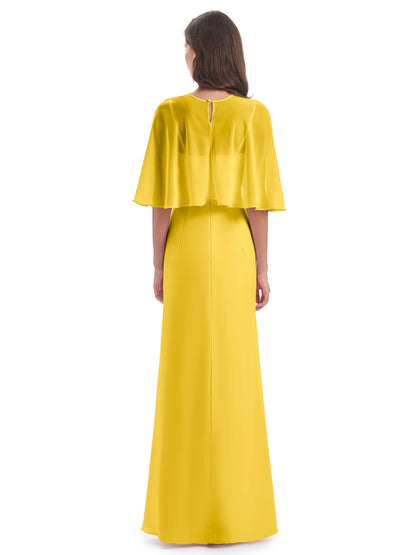 Tara Trumpet Spaghetti Straps Chiffon Long Bridesmaid Dresses