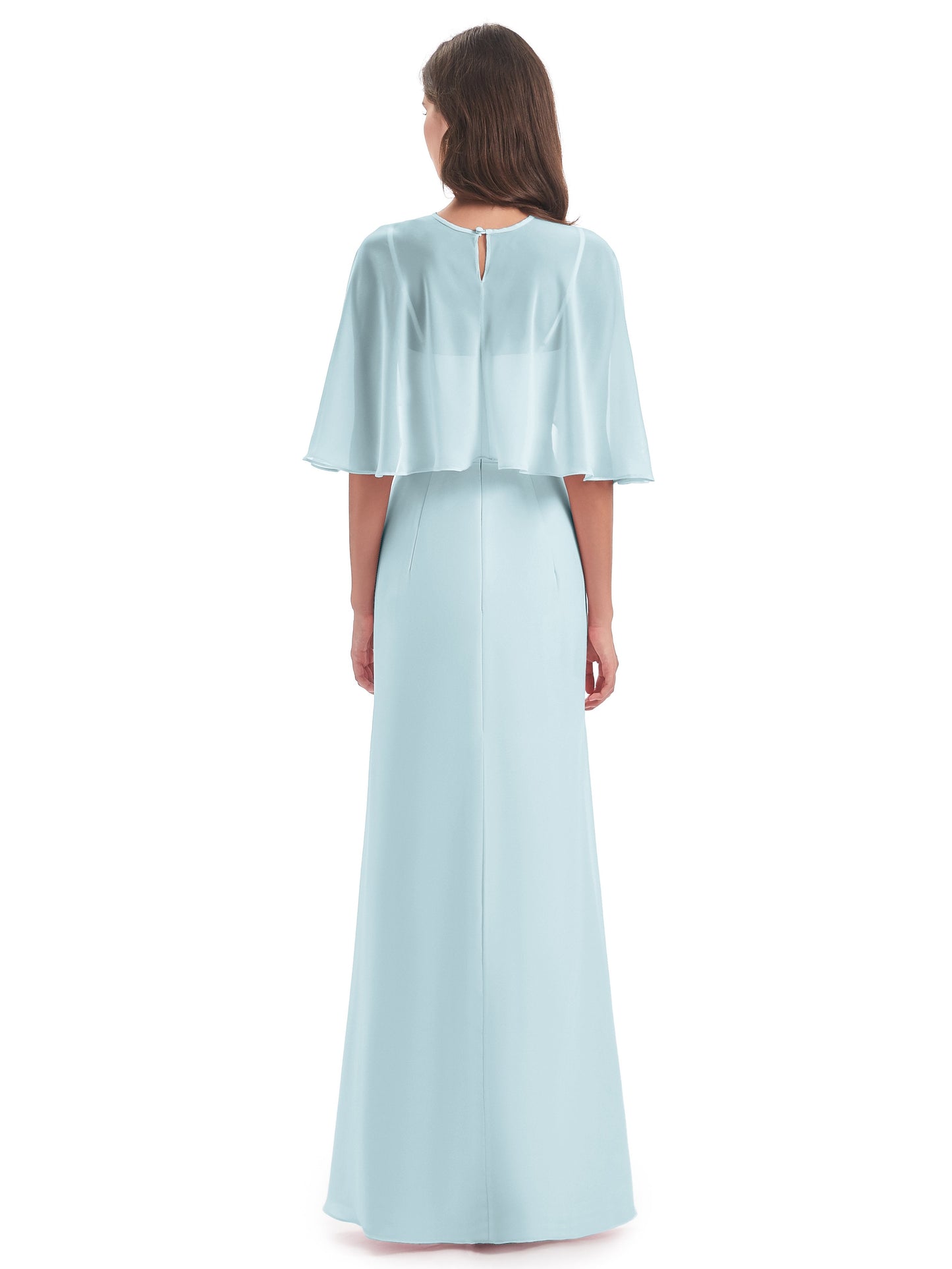 Tara Trumpet Spaghetti Straps Chiffon Long Bridesmaid Dresses