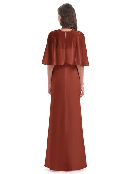 Tara Trumpet Spaghetti Straps Chiffon Long Bridesmaid Dresses