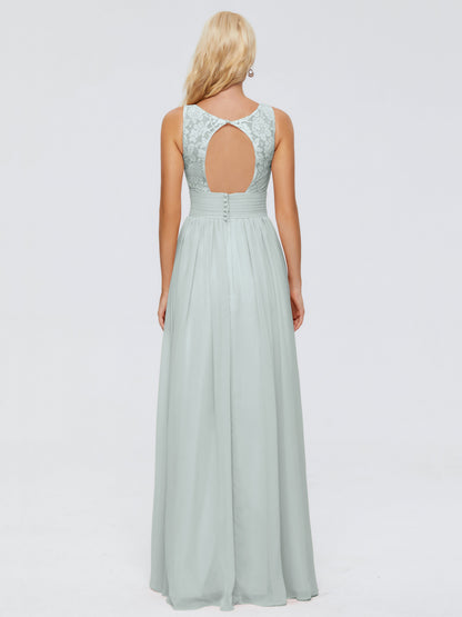 Valerie A-line V Neck Straps Chiffon Bridesmaid Dresses