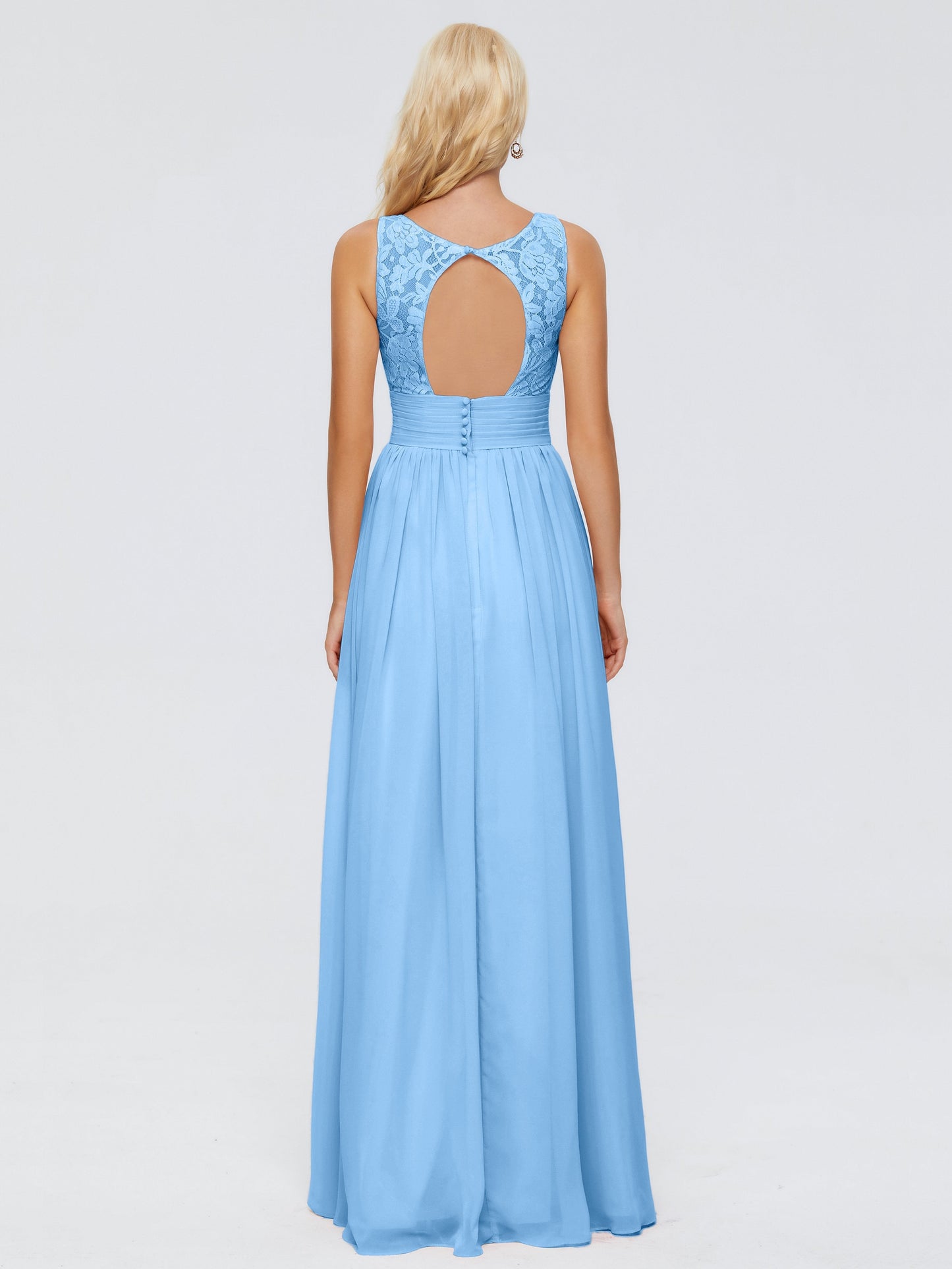 Valerie A-line V Neck Straps Chiffon Bridesmaid Dresses