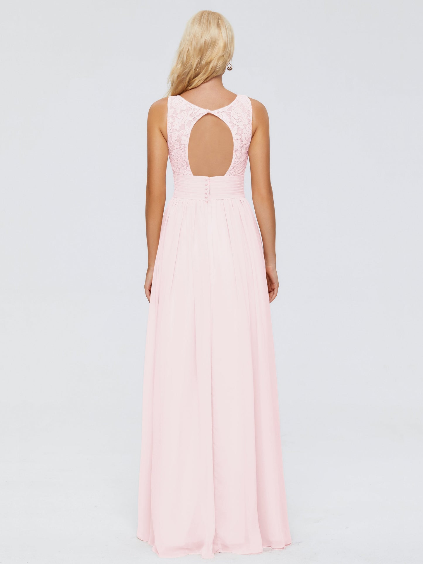 Valerie A-line V Neck Straps Chiffon Bridesmaid Dresses