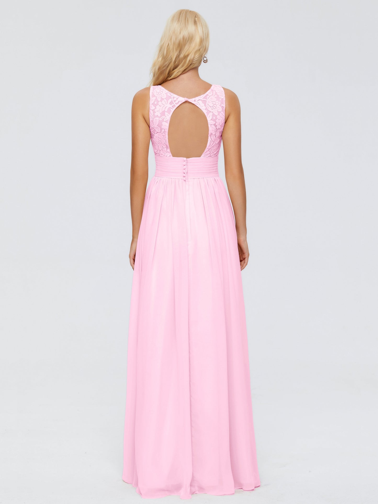 Valerie A-line V Neck Straps Chiffon Bridesmaid Dresses
