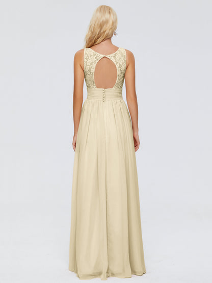 Valerie A-line V Neck Straps Chiffon Bridesmaid Dresses