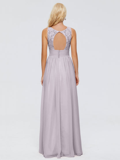 Valerie A-line V Neck Straps Chiffon Bridesmaid Dresses