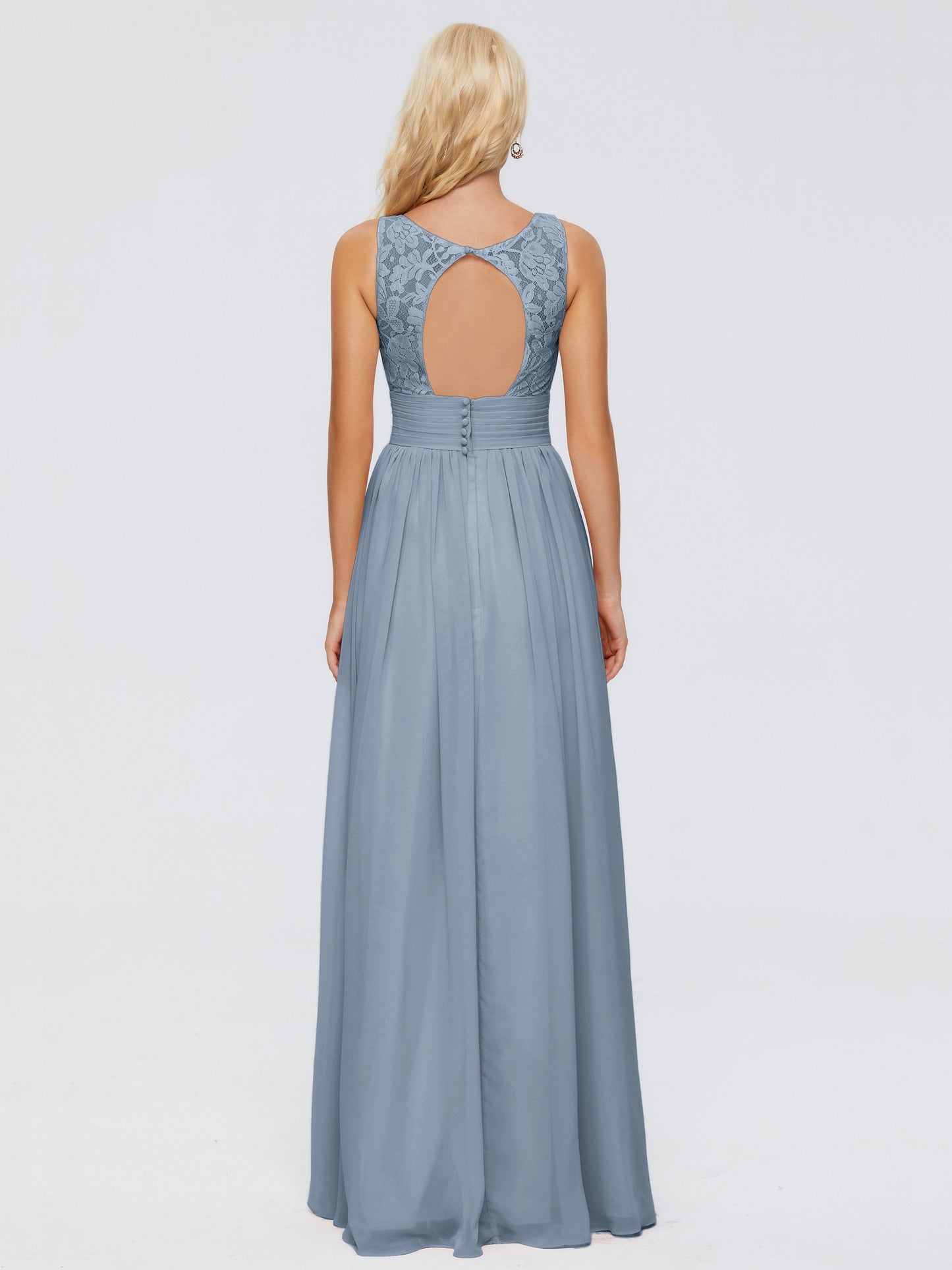 Valerie A-line V Neck Straps Chiffon Bridesmaid Dresses