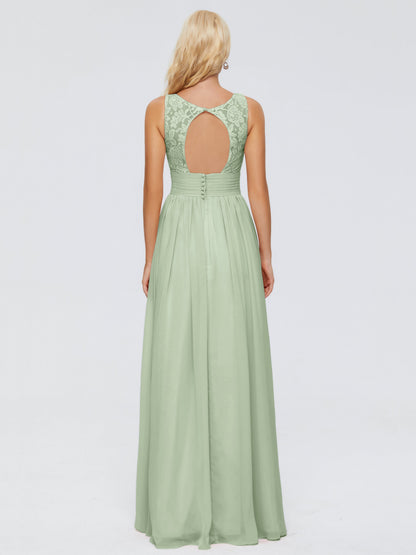 Valerie A-line V Neck Straps Chiffon Bridesmaid Dresses