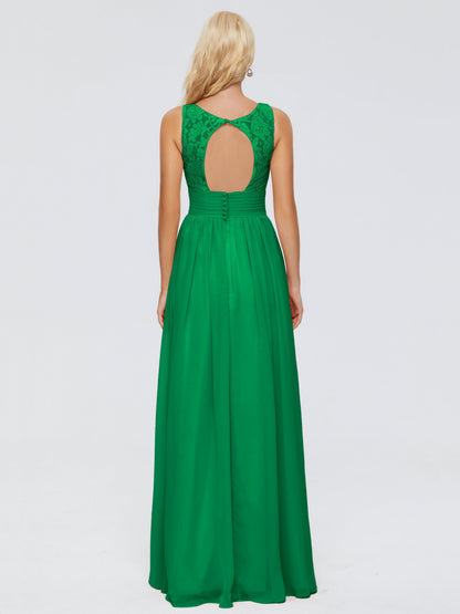 Valerie A-line V Neck Straps Chiffon Bridesmaid Dresses