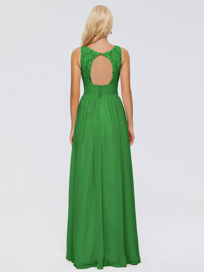 Valerie A-line V Neck Straps Chiffon Bridesmaid Dresses