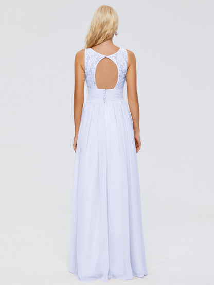Valerie A-line V Neck Straps Chiffon Bridesmaid Dresses