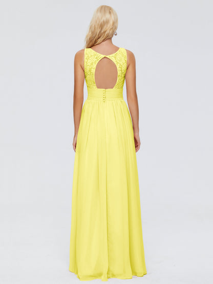 Valerie A-line V Neck Straps Chiffon Bridesmaid Dresses