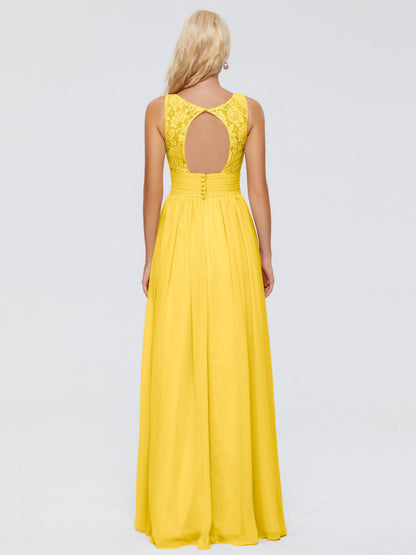 Valerie A-line V Neck Straps Chiffon Bridesmaid Dresses