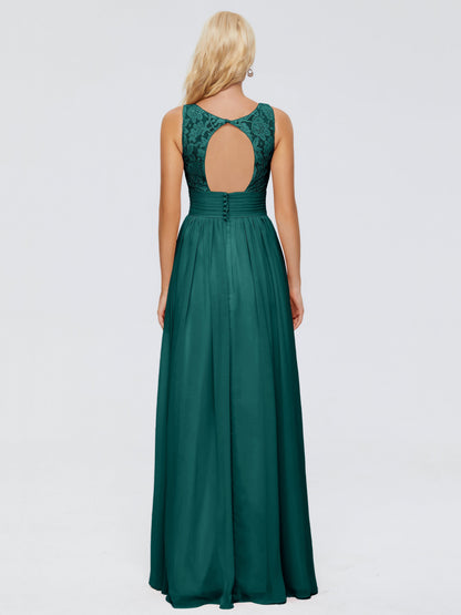 Valerie A-line V Neck Straps Chiffon Bridesmaid Dresses