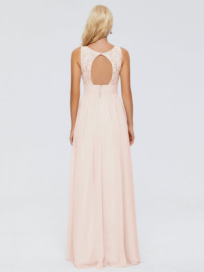 Valerie A-line V Neck Straps Chiffon Bridesmaid Dresses