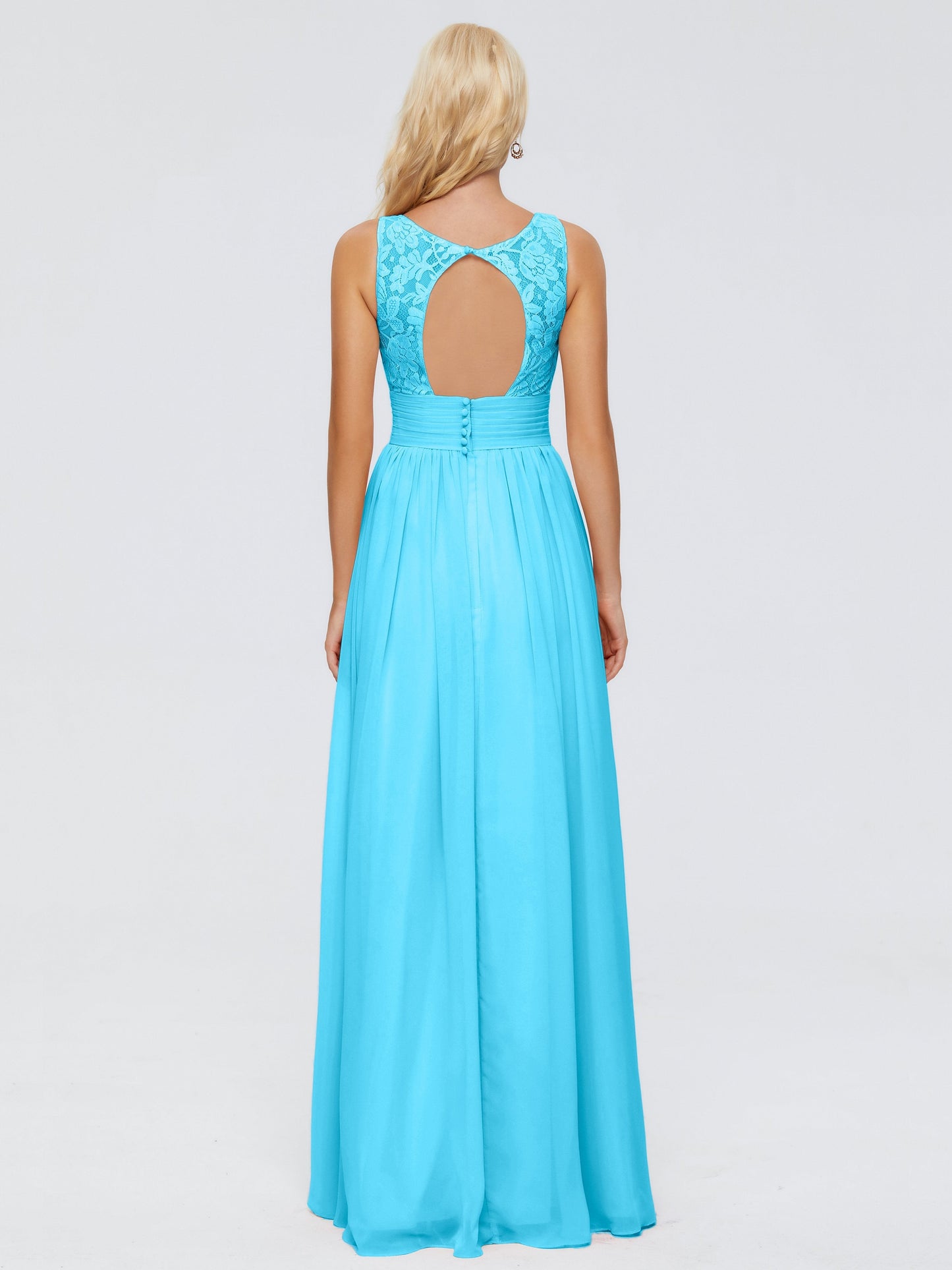 Valerie A-line V Neck Straps Chiffon Bridesmaid Dresses